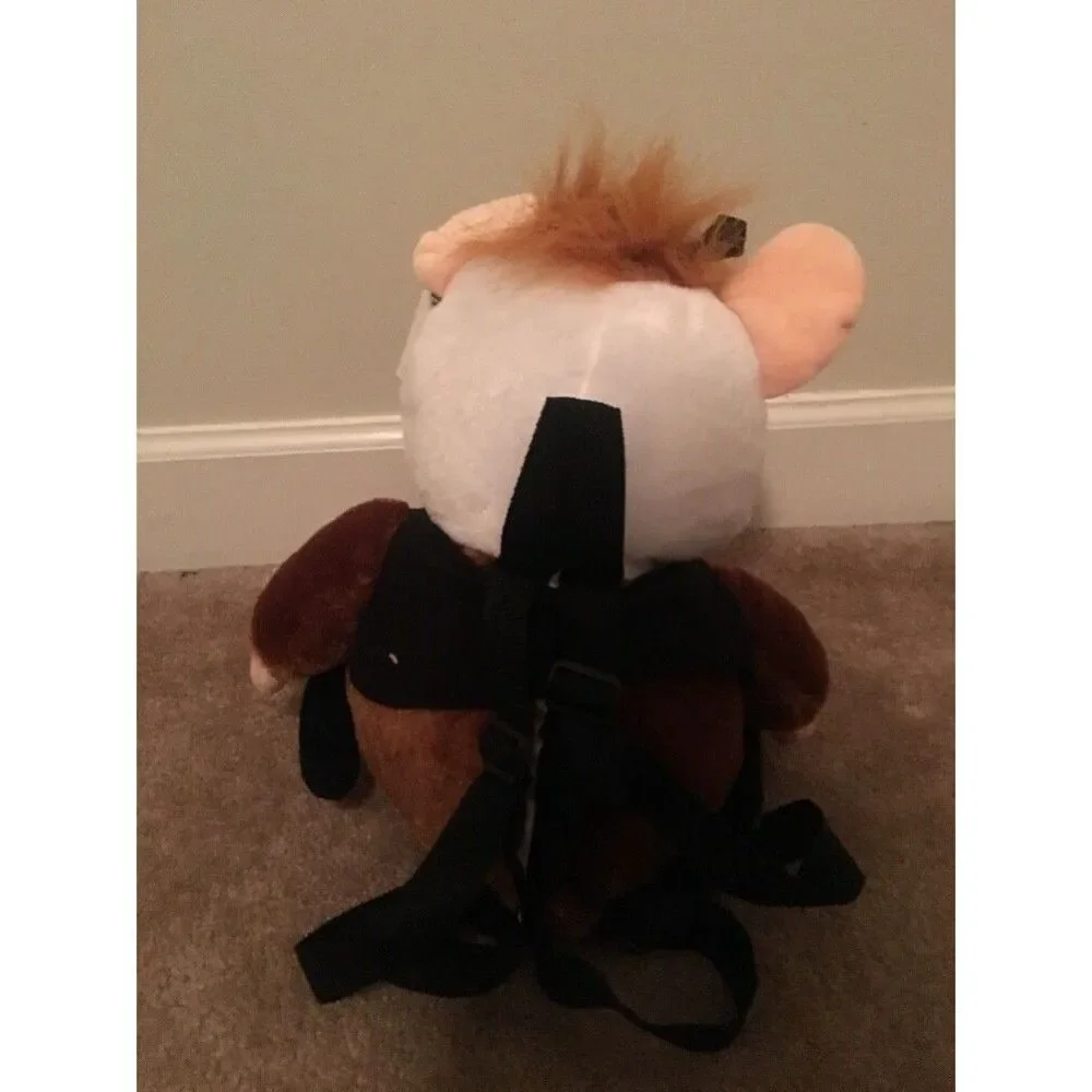 Hot Topic Plush Furry Hamster Animal Backpack Sack Bag Multi-Color